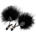 Зажимы на соски с украшением из чёрных перышек Blush Novelties FEATHER NIPPLE CLAMPS 520118