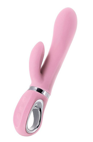 Нежно-розовый вибратор с клиторальным стимулятором JOS JOLY LIMITED EDITION 783024 (19,6 см)