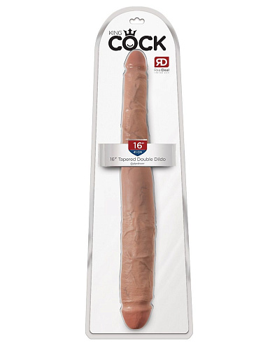 Двусторонний кофейный дилдо Pipedream 16 Tapered Double Dildo PD5517-22 (40,6 см)