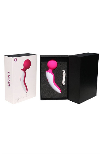 Розовый с белым мини-вибромассажёр S-HANDE Eve SHD-021