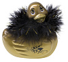 Золотистый массажёр-уточка Big Teaze Toys I Rub My Duckie Paris Gold Travel Size 10149