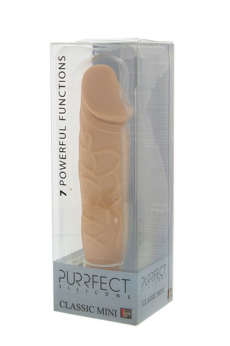 Вибратор телесного цвета Dream Toys PURRFECT SILICONE CLASSIC MINI 21149 (15 см)