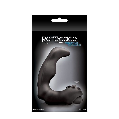 Большой чёрный анатомический массажёр простаты NS Novelties Renegade Vibrating Massager II NSN-1102-23