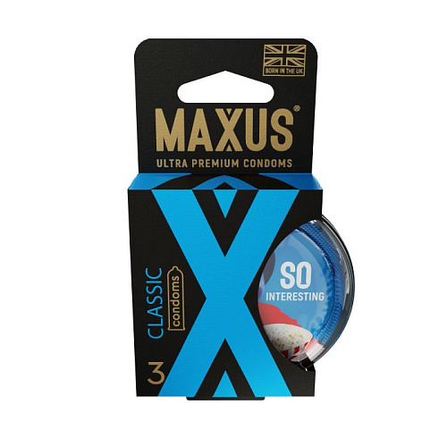 Классические презервативы в пластиковом кейсе Maxus AIR Classic №3 (3 шт)