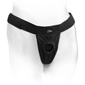 Чёрные трусики-стринг для фаллоимитаторов Pipedream Universal Breathable Harness PD4562-23