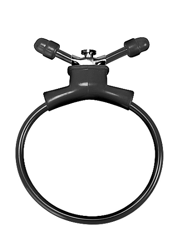 Чёрное утягивающее лассо Shots Media BV Adjustable CockringSHT156BLK