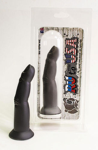 Чёрный анальный стимулятор в форме пальца на присоске LOVETOY (А-Полимер) 427002 (15 см)