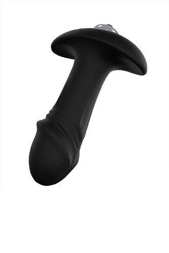 Чёрная анальная втулка с вибрацией S-HANDE Stararrow SHD-012 (10 см)