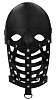 Чёрная маска-шлем Shots Media BV Leather Male Mask PAI011BLK