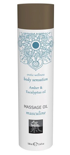 Массажное масло с ароматом амбры с добавлением эвкалиптового масла Shiatsu 67008 (100 мл)