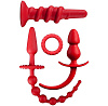 Красный набор для анальной стимуляции Dream Toys MENZSTUFF PLEASURE SET RED 21243