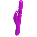 Лиловый вибромассажёр с поступательным движением и вращением Baile Donahue BI-014455 (26,8 см)