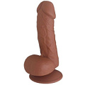 Коричневый фаллоимитатор Howells SEDUCER Ballsy Stud 170306Brown (16,5 см)