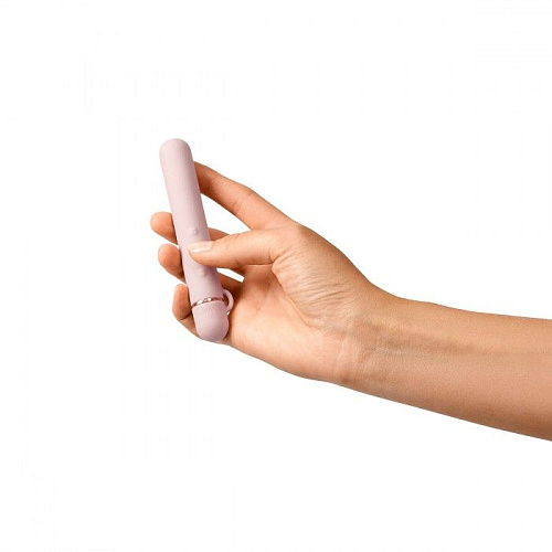 Пудровый мини-вибратор с текстурированной насадкой Le Wand Baton LW-015-RG