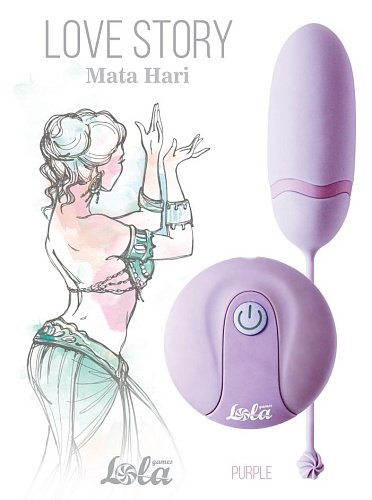 Сиреневое виброяйцо с пультом ДУ Lola toys Mata Hari 1800-02Lola