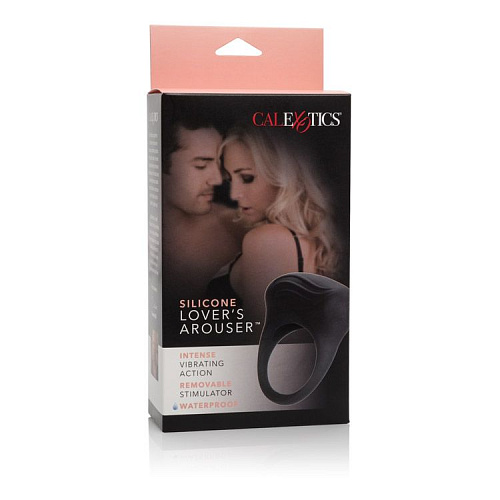Чёрное эрекционное кольцо с вибрацией California Exotic Novelties Silicone Lover s Arouser SE-1840-10-3