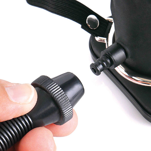 Полый фаллопротез чёрного цвета с подкачкой Pipedream Inflatable Hollow Silicone Strap-On  PD3781-23