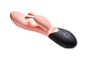 Персиковый вибратор с клиторальным стимулятором и нагревом Le Frivole Gemini 05491 (20,8 см)