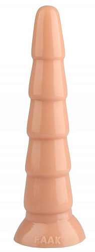 Телесный анальный рельефный стимулятор Сумерки богов 1017-48 BX DD (27 см)