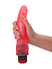 Розовый гелевый вибромассажёр LOVETOY (А-Полимер) 220300 (19,3 см)