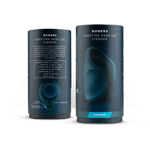 Серый универсальный мастурбатор с открытым дизайном EDC Wholesale Vibrating Handjob Stroker BON033