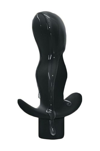 Чёрная анальная пробка с вибрацией Lola toys Satisfaction 8002-01lola (11,5 см)