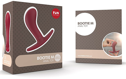 Бордовый анальный стимулятор Fun Factory BOOTIE M 24867 (9,3 см)