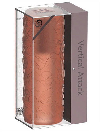 Оранжевый вибромастурбатор ML Creation Vertical Attack ML49