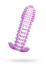 Гелевая фиолетовая насадка с шипами ToyFa 818014-4 (12 см)