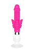 Розовый вибратор с клиторальным стимулятором Dibe ANNA 380029 (26 см)