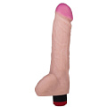 Реалистичный вибратор телесного цвета с мошонкой LOVETOY (А-Полимер) 803100 (23,5 см)