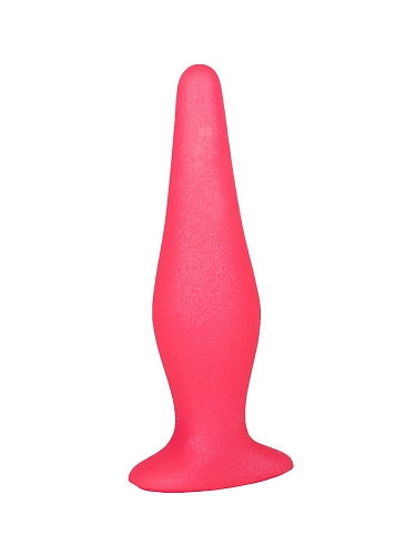 Розовая анальная пробка с узеньким кончиком LOVETOY (А-Полимер) 433400 (14 см)