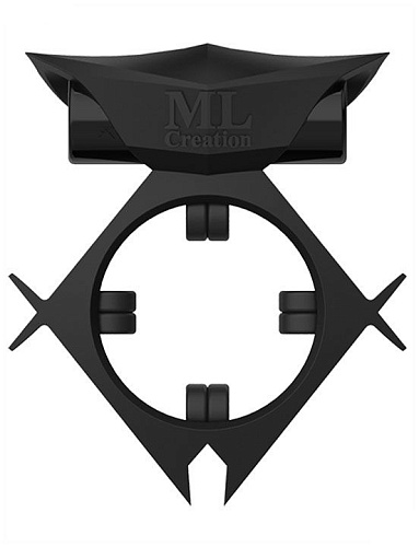 Чёрное эрекционное виброкольцо ML Creation Batboy Ring ML33