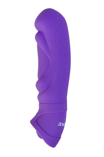 Фиолетовый вибратор с объёмным рельефом Evolved EN-BB-1586-2 (7,5 см)