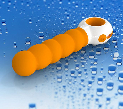 Оранжево-белый водонепроницаемый вибратор Odeco O-zone OD-6001GS ORANGE/WHITE (18 см)