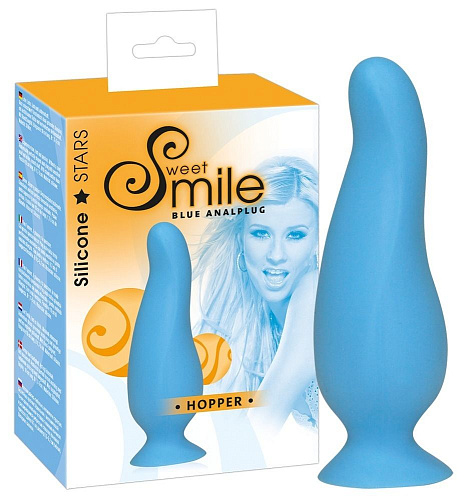 Голубая анальная втулка Orion Smile Hopper 0501166 (10 см)