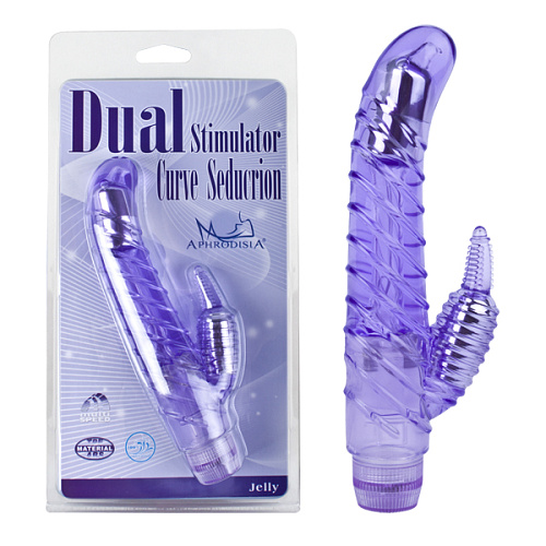 Фиолетовый вибростимулятор Howells Dual Stimulator Curve Seduction83060-purple
