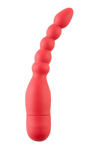 Красный анальный вибратор с 10 режимами вибрации ToyFa 901325-9 (15,2 см)