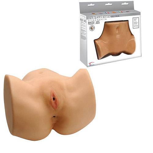 Вибровагина телесного цвета Topco Sales CyberSkin Virtual Sex Ultra Pussy Ass 1070098