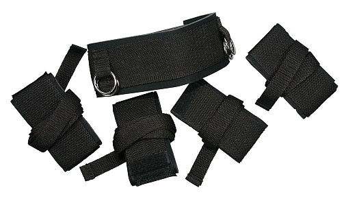 Чёрный набор для фиксации рук и ног к ошейнику Orion Fesselset-System 0530301