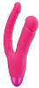Розовый двойной вибратор Howells INDULGENCE Rechargeable Insatiable Desire 174217pink (21 см)