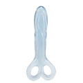 Голубой анальный массажёр Seven Creations SOFT FLEX 2 FINGER HANDLE PROBE 18-44LBLU-BCD (12 см)