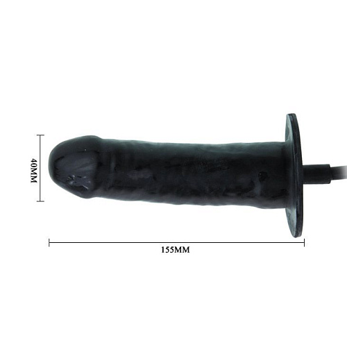 Чёрный расширяющийся вибратор Baile Bigger Joy BW-008078DAQ (15,5 см)