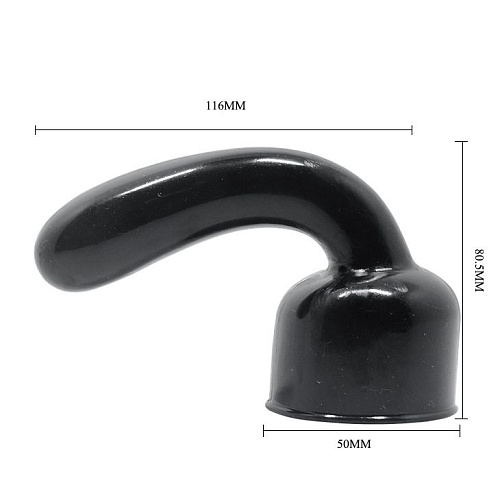 Чёрная насадка на массажёр для массажа G-точки Baile BI-014350