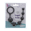 Чёрная анальная цепочка с шишечками Dream Toys RINGED BEADS 21494 (23 см)