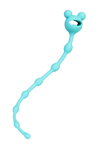 Мятная силиконовая анальная цепочка ToyFa Froggy 356003 (27,4 см)