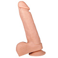 Реалистичный гелевый дилдо телесного цвета с мошонкой и присоской LOVETOY (А-Полимер) 101500 (19 см)