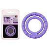 Фиолетовое двойное эрекционное кольцо Dream Toys NEON DOUBLE RING 45MM PURPLE 20760