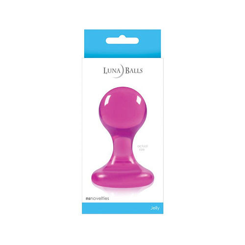 Розовая анальная пробка на присоске NS Novelties Luna Balls NSN-0502-54 (8,5 см)