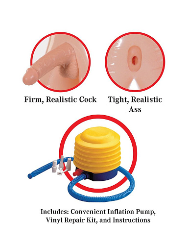 Кукла надувная телесного цвета с фаллосом Pipedream PDX Dollz Miss Demeanor RD330